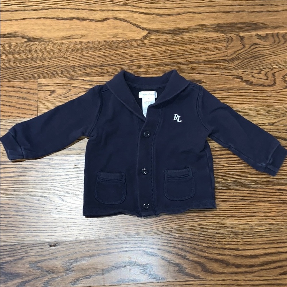 Ralph Lauren RL Navy Blue 3-Button Cardigan (9m)